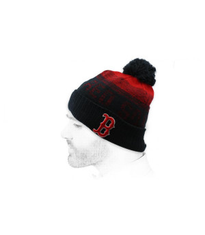 bonnet B pompon noir Bonnet MLB Sport Knit Boston